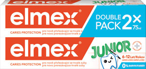 elmex zubná pasta Junior pre deti vo veku 6 – 12 rokov 2x75 ml