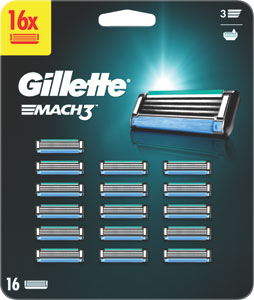 Gillette Mach3 náhradné hlavice 16 ks