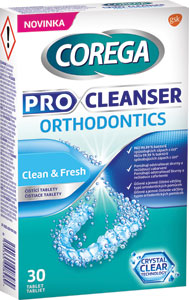 COREGA čistiace tablety na ortodontickáé pomôcky Pro Cleanser Orthodontics 30 ks