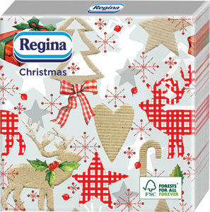 Obrúsky Vianočné 3-vrstvové Regina 15 ks
