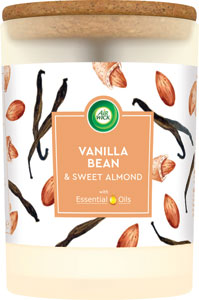 Air Wick vonná sviečka Essential Oils Vanilla Bean & Sweet Almond 185 g
