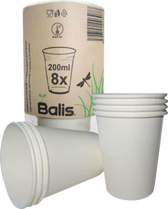 Balis pohár papierový biely 200 ml 8 ks