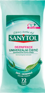 Sanytol dezinfekcia jednorázové čistiace utierky vôňa eukalyptu 72 ks