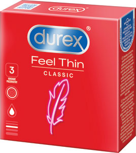 Durex kondómy Feel Thin Classic 3 ks