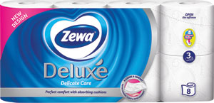 Zewa Deluxe toaletný papier 3-vrstvový Delicate Care 8 ks