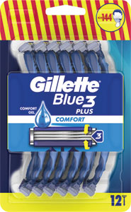 Gillette Blue3 jednorázový holiaci strojček Comfort 12 ks