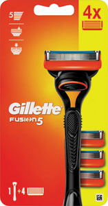 Gillette Fusion strojček + 4 hlavice