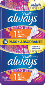 Always Platinum hygienické vložky Normal 16 ks