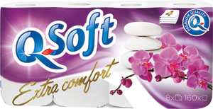 Q-Soft toaletný papier Extra comfort 4 vrstvový 8 ks