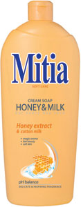 Mitia tekuté mydlo náhradná náplň Honey & Milk 1000 ml 