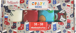 Bellinda darčekova sada ponožky Crazy Socks Box veľkosť 35-38 4 ks