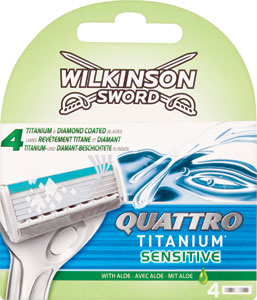 Wilkinson náhradné holiace hlavice Quattro Titanium Sensitive 4 ks