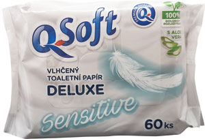 Q-Soft vlhčený toaletný papier Deluxe Sensitive 60ks