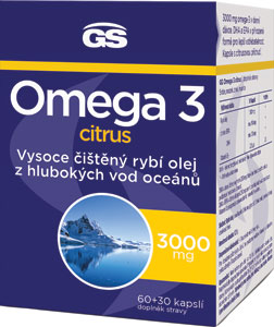 GS Omega 3 CITRUS + D3 60 + 30 kapsúl