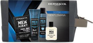 Dermacol darčeková sada Men Agnet Gentleman touch 2023 sprchovací gél 250 ml, pleťová maska, deodorant 150 ml, voda po holení Gentleman 100 ml