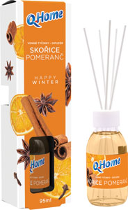 Q-Home vonné tyčinky Happy Winter Škorica Pomaranč 95 ml