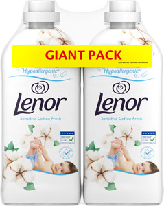 Lenor aviváž Sensitive Cotton 2 x 48 PD, 2 x 1200 ml