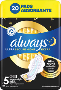 Always Ultra Duo hygienické vložky Secure Night 20 ks