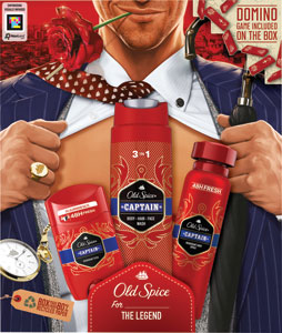 Old Spice darčeková sada Captain deo stick 50 ml + sprchový gél 250 ml + deo sprej 150 ml