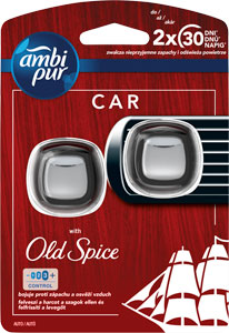 Ambi Pur Car Clip osviežovač do auta Old spice 2 x 2 ml