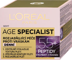 L'Oréal Paris Age Specialist 55+ rozjasňujúci krém proti vráskam 50 ml