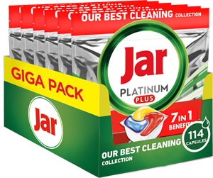 Jar Platinum Plus tablety do umývačky riadu citrón 114 ks