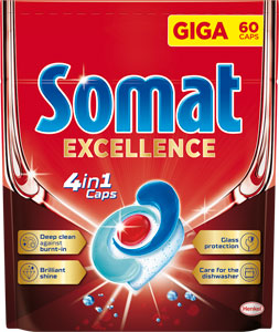 Somat Excellence 4in1 kapsule do umývačky riadu 60 ks