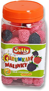 Jelly chumkavé Malinky s ovocnou šťavou + C vitamínom 300 g