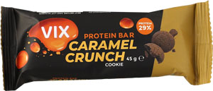 Vix Caramel Crunch proteinová tyčinka Cookie caramel 45 g