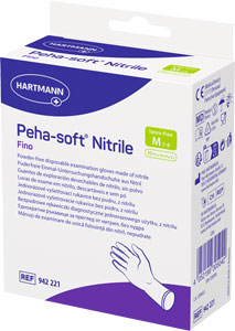 Peha-soft nitrilové rukavice nepudrované veľkosť M 10 ks