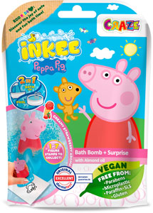 INKEE kúpeľová bomba Peppa Pig 100 g