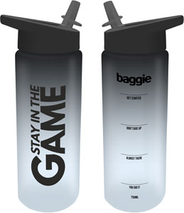 Baggie tritanová fľaša na vodu čierna Stay in the game 750 ml