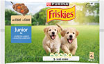 Friskies Junior Dog Multipack 10 s kuraťom a mrkvou v šťave (4x85g) - Teta drogérie eshop