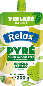 Relax 100% ovocné pyré s vitamínom C hruška, jablko 200 g