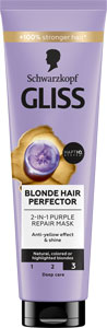 Gliss regeneračná maska Blonde Perfector pre blond vlasy 150 ml