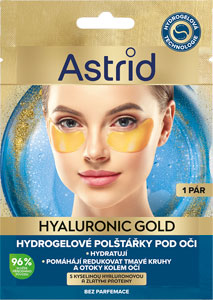 Astrid hydrogelové vankúšiky pod oči HYALURONIC GOLD Omladzujúce 1 pár