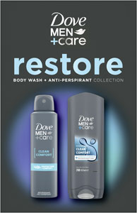 Dove darčeková sada Men+Care Clean Comfort sprchovací gél 250 ml, antiperspirant 150 ml