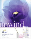 Dove darčeková sada unwind sprchovací gél 225 ml, antiperspirant 150 ml, tuhé mydlo 90 g, vonný difuzer - Teta drogérie eshop