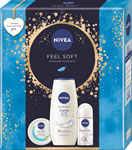 Nivea darčeková sada BOX SOFT TRIO 2024 Soft krém 100 ml, sprchovací gél Creme Soft 250 ml, guľočkový antiperspirant Original 50 ml - Teta drogérie eshop