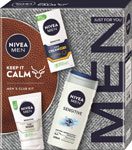 Nivea darčeková sada MEN BOX FACE SENSITIVE 2024 ochranný krém Sensitive OF15 75 ml, čistiaci gél Sensitive 100 ml, sprchovací gél Sensitive 250 ml - Teta drogérie eshop