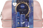 Nivea darčeková sada CREME CARE 2024 telové mlieko 400 ml, sprchovací gél 250 ml, guľôčkový antiperspirant 50ml, labello 4,8 g - Teta drogérie eshop