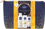 Nivea darčeková sada BAG Q10 CARE 2024 spevňujúce telové mlieko 400 ml, sprchovací gél 250 ml, krém na ruky Anti Age Q10 - Teta drogérie eshop