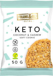 Frank&Oli Keto Cookie keto sušienka s kokosom a kešu orechami 50 g