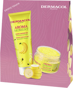 Dermacol darčeková sada Aroma moment Banán sprchový gél Bahamský banán 250ml + telový peeling Bahamský banán 200g