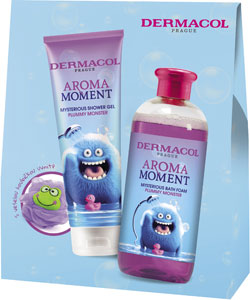 Dermacol darčeková sada Aroma moment Plummy monster Jemná pena do kúpeľa 500 ml, jemný sprchový gél 250 ml