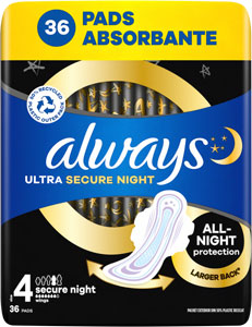 Always Ultra hygienické vložky Night 36 ks