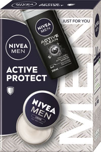 Nivea darčeková sada MEN BOX CREME DUO 2024 Men krém 75 ml, sprchovací gél Active Clean 250 ml