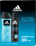 Adidas darčeková sada Ice Dive sprchový gél 250 ml, deodorant 150 ml - Teta drogérie eshop