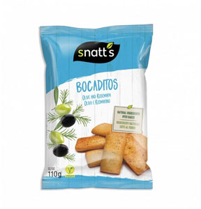 Snatt´s Bocaditos chlebíčky olivy rozmarín 110 g