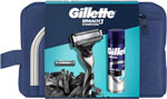 Gillette darčeková sada Mach3 Charcoal strojček + gél na holenie 200 ml  - Teta drogérie eshop